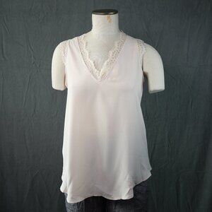 hippie chic Blush Sleeveless V neck Shirt Size S